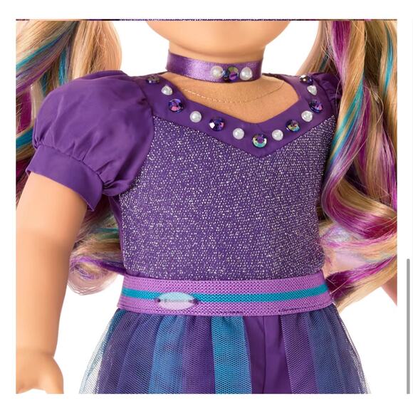 American Girl June BIRTHSTONE CHOKER Necklace Exquisite Alexandrite Accessory - Picture 5 of 8